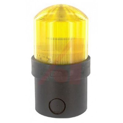 Schneider Electric XVBL4B8 Yellow Flashing Beacon, 24 V ac, 24 → 48 V dc, Base Mount, Incandescent, LED