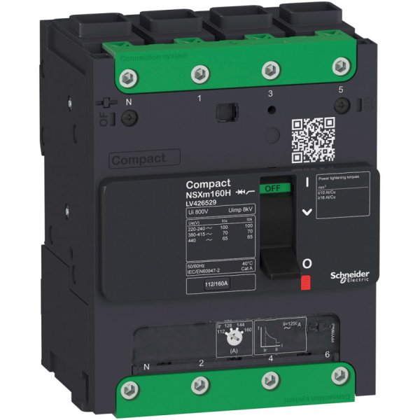 Schneider Electric LV426518 4 125 A MCCB Molded Case Circuit Breaker