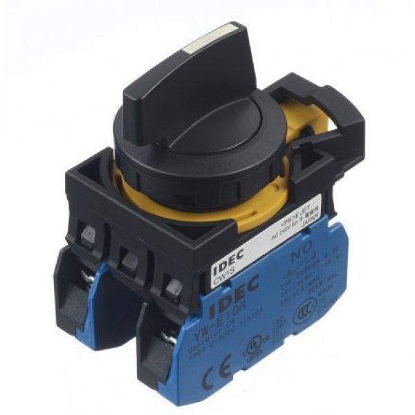 Idec CW1S-31LE20  3 positions Plastic Screw Selector Switch DPNO, 10 A 22.3mm