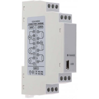 RS PRO 788-6996 Signal Conditioner, 10 → 32 V ac, 10 → 48V dc, Current, Voltage Input, Current