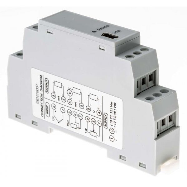RS PRO 788-6999 Signal Conditioner, 10 → 32 V ac, 10 → 48V dc, RTD, Thermocouple Input, Current