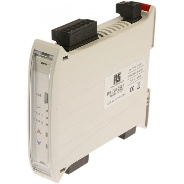 RS PRO 788-6987 Signal Conditioner, 20 → 240 V ac, 20 → 240V dc, Universal Input, Current