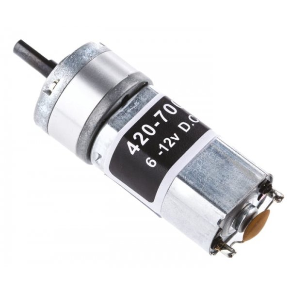 RS PRO 420-700 Brushed Geared, 1.5 W, 12 V, 24 mNm, 1675 rpm, 4mm Shaft Diameter