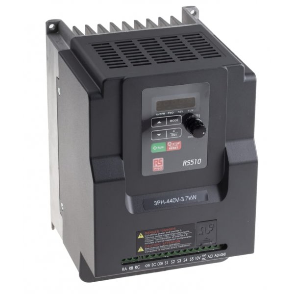 RS PRO 174-8219 Inverter Drive, 3-Phase In, 3.7 kW, 380 → 480 V ac, 10.1 A