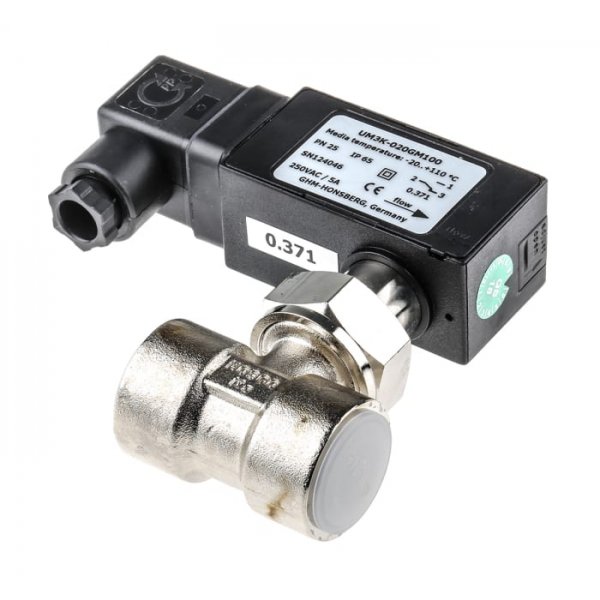 RS PRO 613-4222 Paddle Flow Switch for Gas, Liquid, 7.5 L/min Min, 10 L/min Max