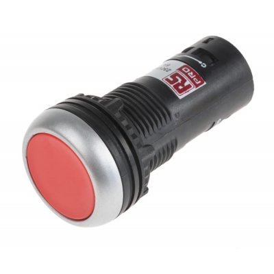 RS PRO 145-0621 Red Push Button Complete Unit DPST-2NC Spring Return