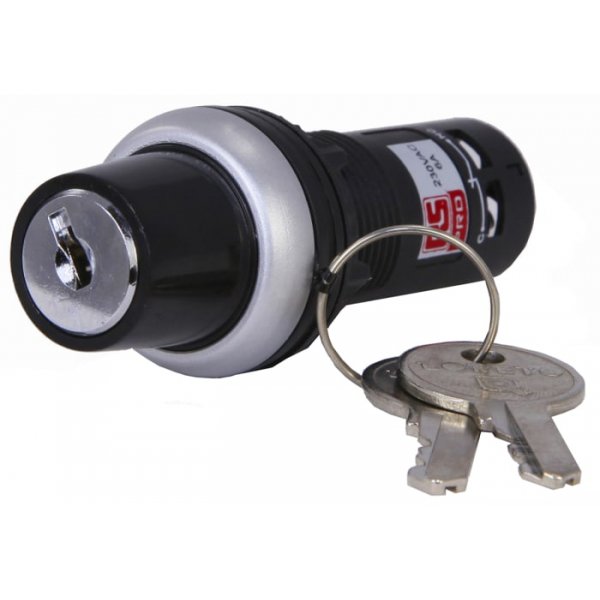 RS PRO 145-0629 3 Position Key Switch - (1RT) 22mm Cutout Diameter