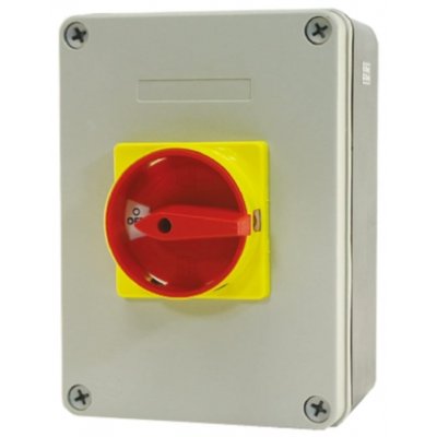 RS PRO 773-7960 4 Pole Panel Mount Non Fused Isolator Switch, 25 A, 11 kW, IP65