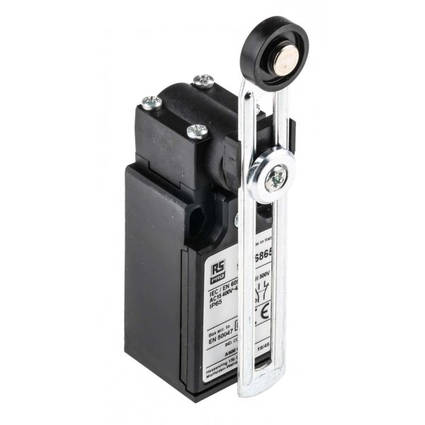RS PRO 902-6865 IP65 Snap Limit Switch Adjustable Lever Thermoplastic Fibreglass, NO/NC, 400V