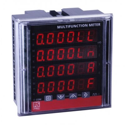 RS PRO 179-7579 RS PRO LED Digital Panel Multi-Function Meter, 90mm x 90mm