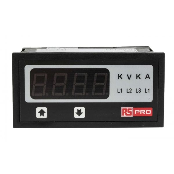 RS PRO 136-5385  LED Digital Ammeter 4-Digits AC ±0.5% + 1 Digit 0°C to +50°C,