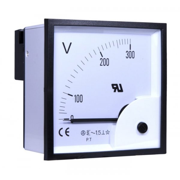 RS PRO 901-0539  AC Analogue Panel Voltmeter, 300V, 92 x 92 mm, ±1.5 % Accuracy