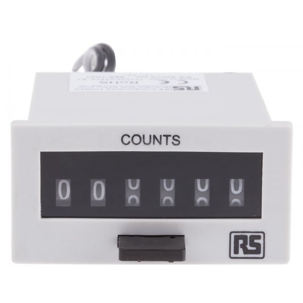 RS PRO 896-7021 Impulse Counter Counter, 6 Digit, 10Hz, 12 V dc
