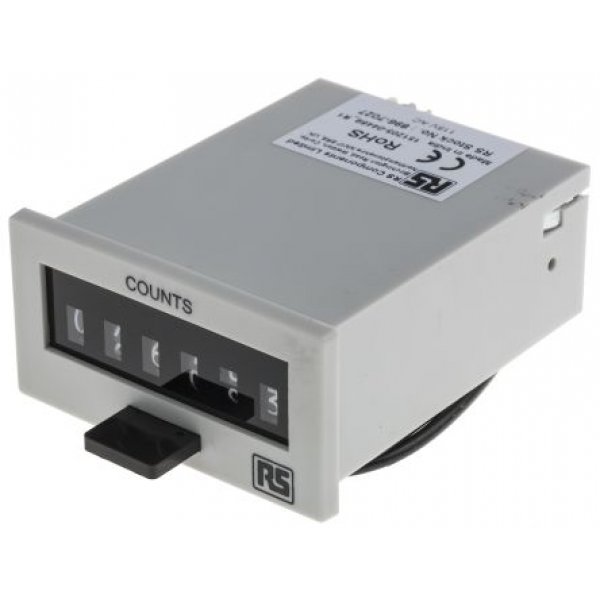 RS PRO 896-7027 Impulse Counter Counter, 6 Digit, 10Hz, 115 V ac