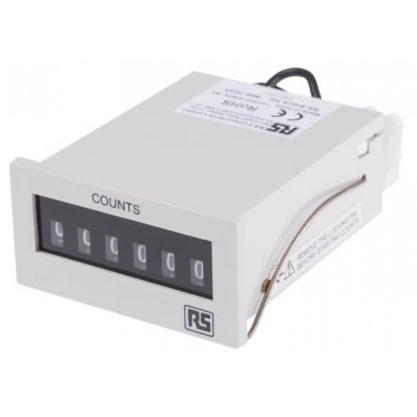 RS PRO 896-7033 Impulse Counter Counter, 6 Digit, 10Hz, 24 V dc