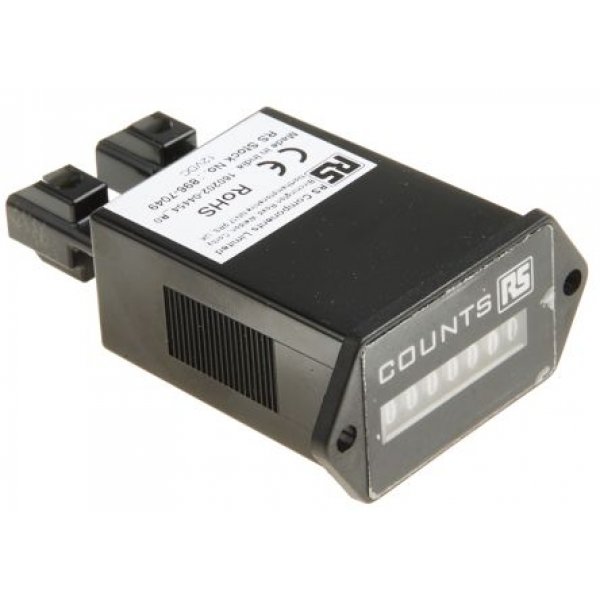 RS PRO 896-7049 Impulse Counter Counter, 7 Digit, 10Hz, 12 V dc