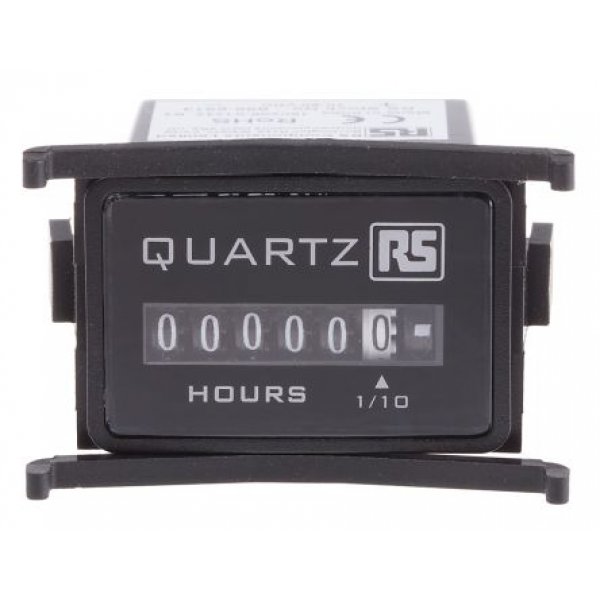 RS PRO 896-6914 Hour Meter Counter, 6 Digit, 50Hz, 10 → 80 V dc