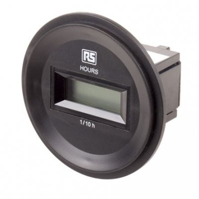 RS PRO 896-6951  Hour Counter, 6 digits, LCD, Screw Connection 85 - 265 V ac