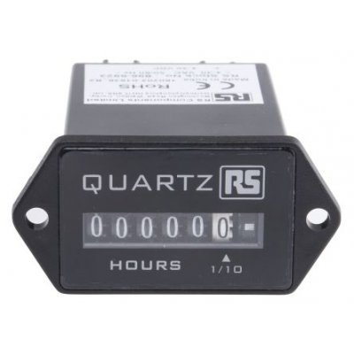 RS PRO 896-6923 Hour Meter Counter, 6 Digit, 50Hz, 4 → 30 V ac/dc