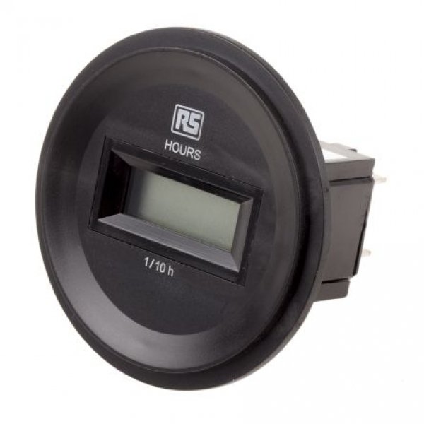 RS PRO 896-6964 Hour Counter, 6 digits, LCD, Screw Connection, 10 - 80 V dc