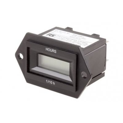 RS PRO 896-6961 Hour Counter, 6 digits, LCD, Screw Connection, 12 - 48 V ac/dc