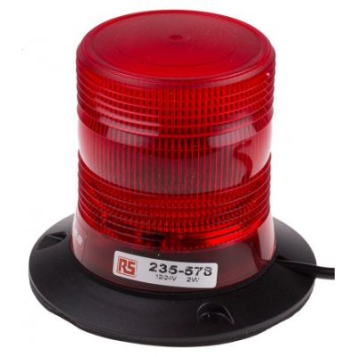 RS PRO 235-578 Xenon, Flashing Beacon, Red, Magnetic, 10 - 30 V dc