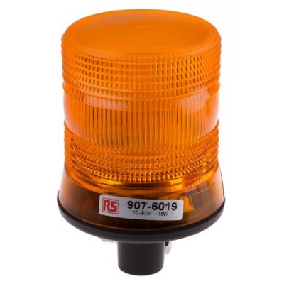 RS PRO 907-6019 LED, Flashing Beacon LCB Series, Amber, DIN Rail, 10 - 30 V dc