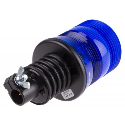 RS PRO 236-076 Xenon, Flashing Beacon, Blue, Flexi DIN, 10 → 30 V dc