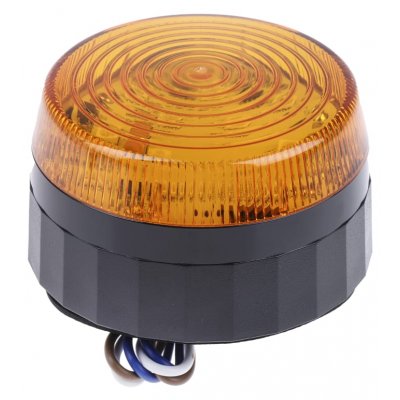 RS PRO 907-5977 LED, Flashing Beacon LLP Series, Amber, Screw Mount, 110 → 230 V ac