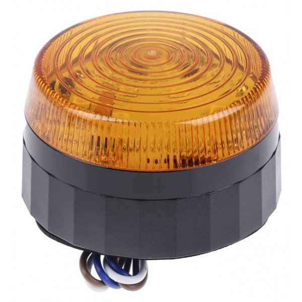 RS PRO 907-5977 Amber Flashing Beacon, 110 → 230 V ac, Screw Mount, LED Bulb, IP67