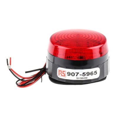 RS PRO 907-5965 LED, Flashing Beacon LLP Series, Red, Screw Mount, 10 → 100 V dc
