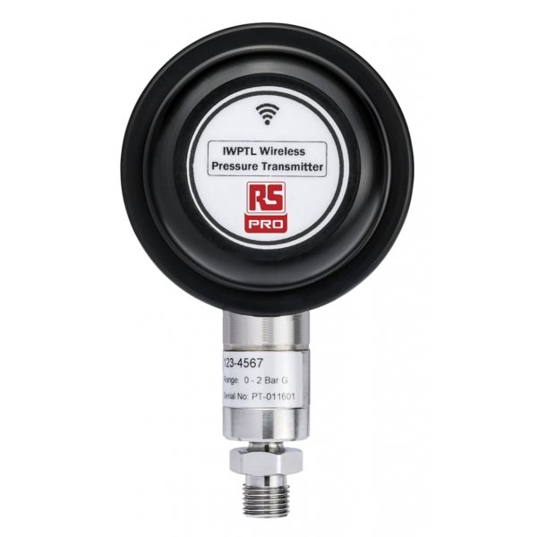 RS PRO 123-5251  Absolute for Various Media Wireless Pressure Transducer, 1000mbar Max Pressure Reading , G1/4