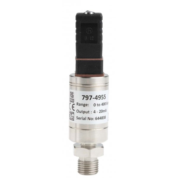 RS PRO 797-4955 Pressure Sensor, 0bar Min, 400bar Max, Current Output