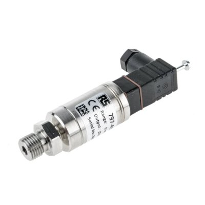 RS PRO 797-4995 Gauge for Air, Gas, Hydraulic Fluid, Liquid, Water Pressure Sensor, 100bar Max Pressure Reading , 3 → 12