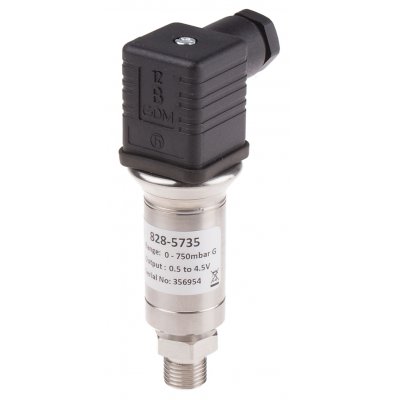 RS PRO 828-5735 Gauge for Oil, Water Pressure Sensor, 750mbar Max Pressure Reading 