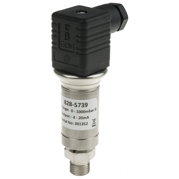 RS PRO 828-5739 Pressure Sensor, 0bar Min, 1bar Max, Current Output