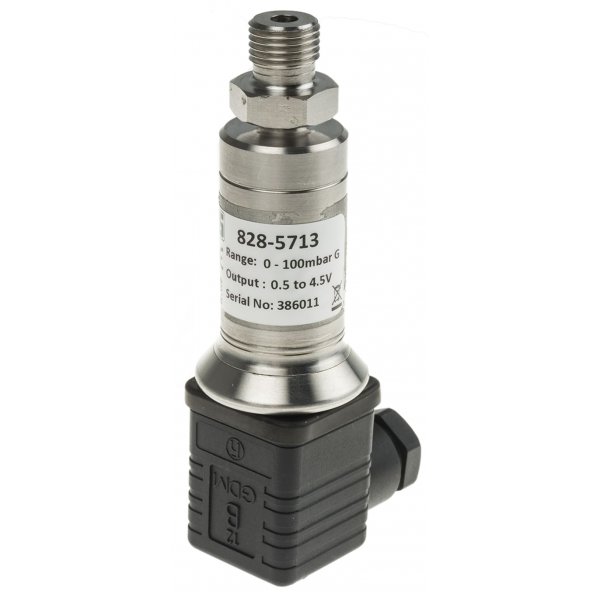 RS PRO 828-5713 Pressure Sensor, 0bar Min, 0.1bar Max, Voltage Output