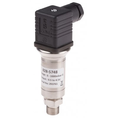 RS PRO 828-5748 Gauge for Oil, Water Pressure Sensor, 1000mbar Max Pressure Reading