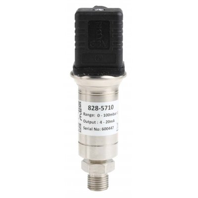 RS PRO 828-5710 Pressure Sensor, 0bar Min, 0.1bar Max, Current Output