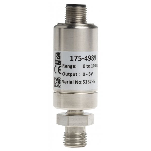 RS PRO 175-4989  Gauge Pressure Sensor, 100bar Max Pressure Reading , 9 → 32 V dc, BSP 1/4