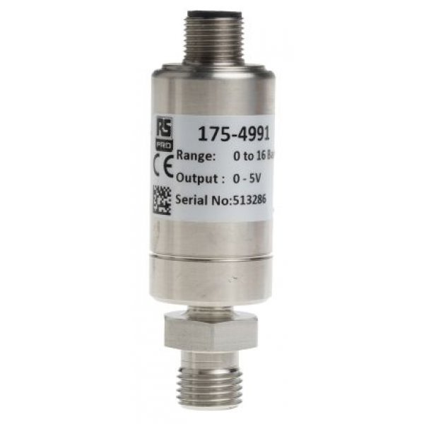 RS PRO 175-4991 Gauge Pressure Sensor, 16bar  9-32 V dc, BSP 1/4