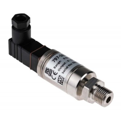RS PRO 797-5030 Gauge for Air, Gas, Hydraulic Fluid, Liquid, Water Pressure Sensor, 25bar Max Pressure Reading , 9 → 32 V