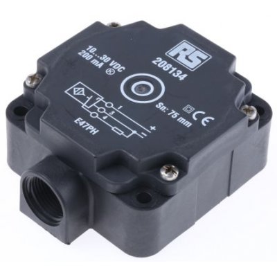 RS PRO 208-134 PNP-NO Inductive Sensor 80mm Length, 10 - 30 V dc