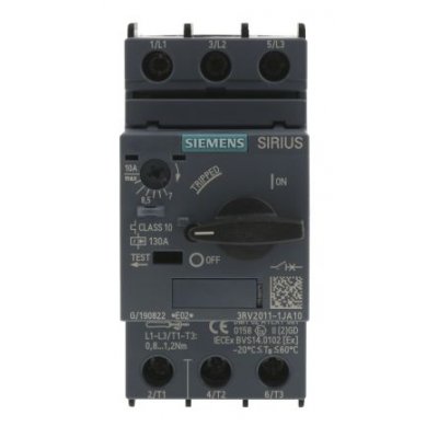 Siemens 3RV2011-1JA10 Motor Protection Circuit Breaker