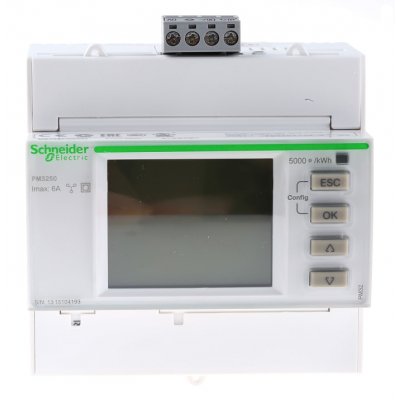 Schneider Electric METSEPM3250  1, 3 Phase LCD Digital Power Meter with Pulse Output