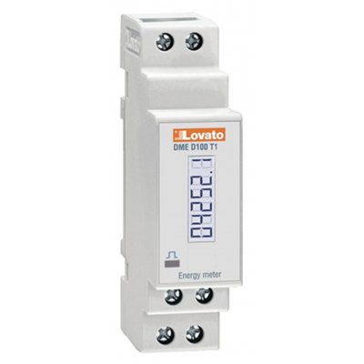 Lovato DMED100T1MID 1 Phase LCD Digital Power Meter with Pulse Output, Type Electronic