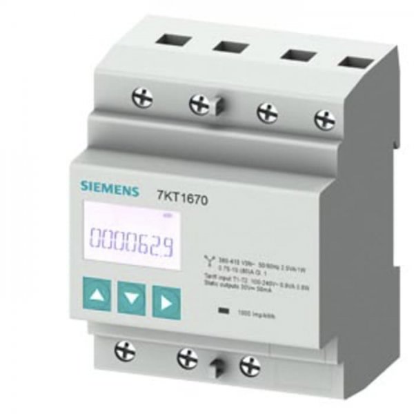 Siemens 7KT1668 PAC1600 3 Phase LCD Digital Power Meter