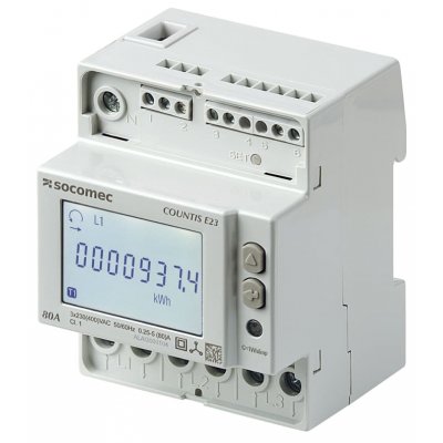 Socomec 48503050 3 Phase LCD Digital Power Meter with Pulse Output