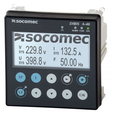 Socomec 48250501 DIRIS A40 1, 3 Phase Power Monitoring Device with Pulse Output