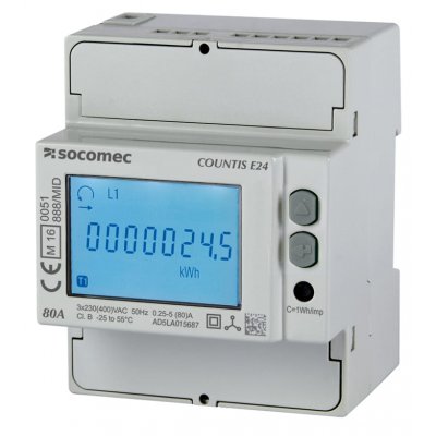 Socomec 48503051 3 Phase LCD Digital Power Meter with Pulse Output
